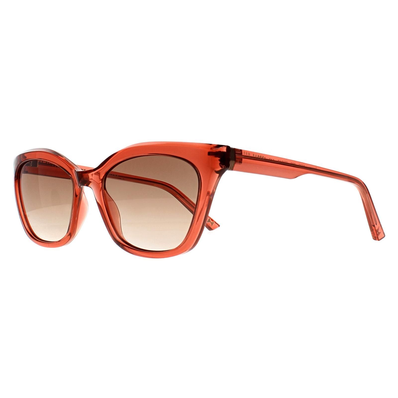 Ted Baker Cat Eye Transparent Candy Cane Red Brown Grey Gradient TB1639 Tanner