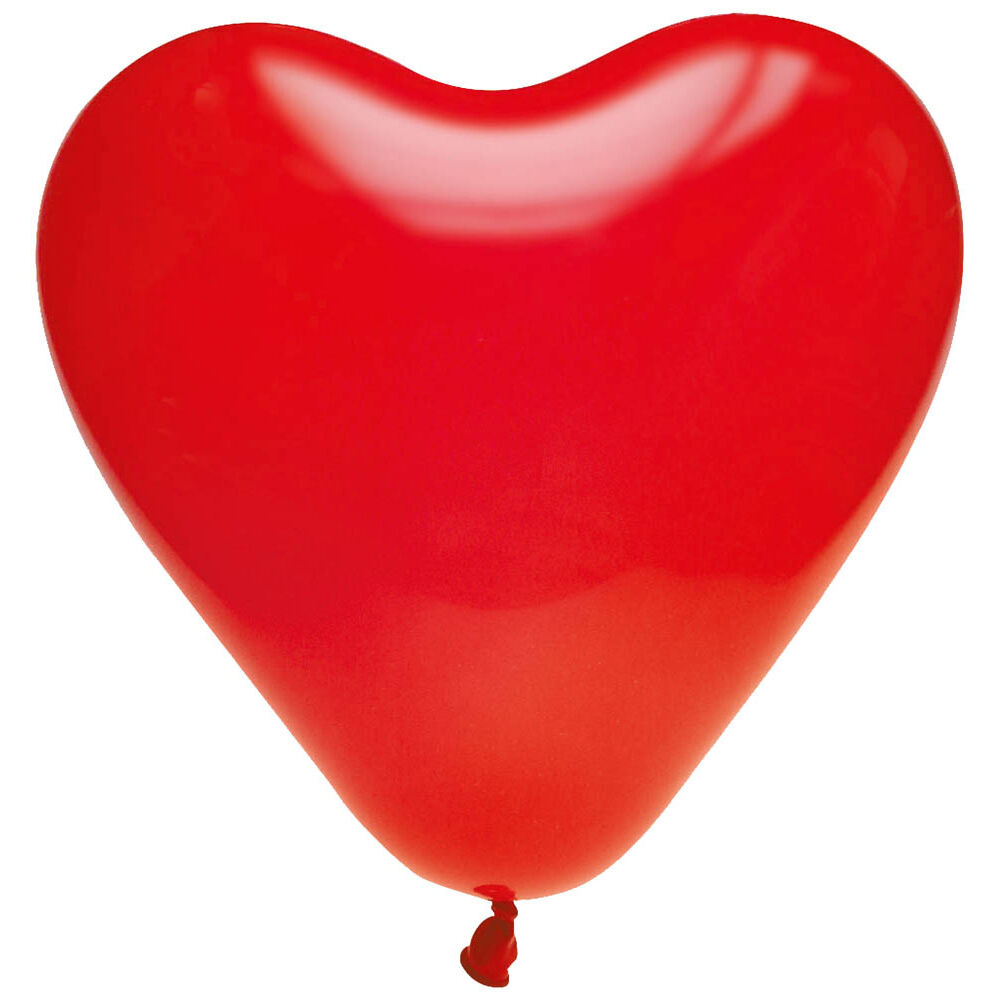 Ballon rouge en forme de coeur x8