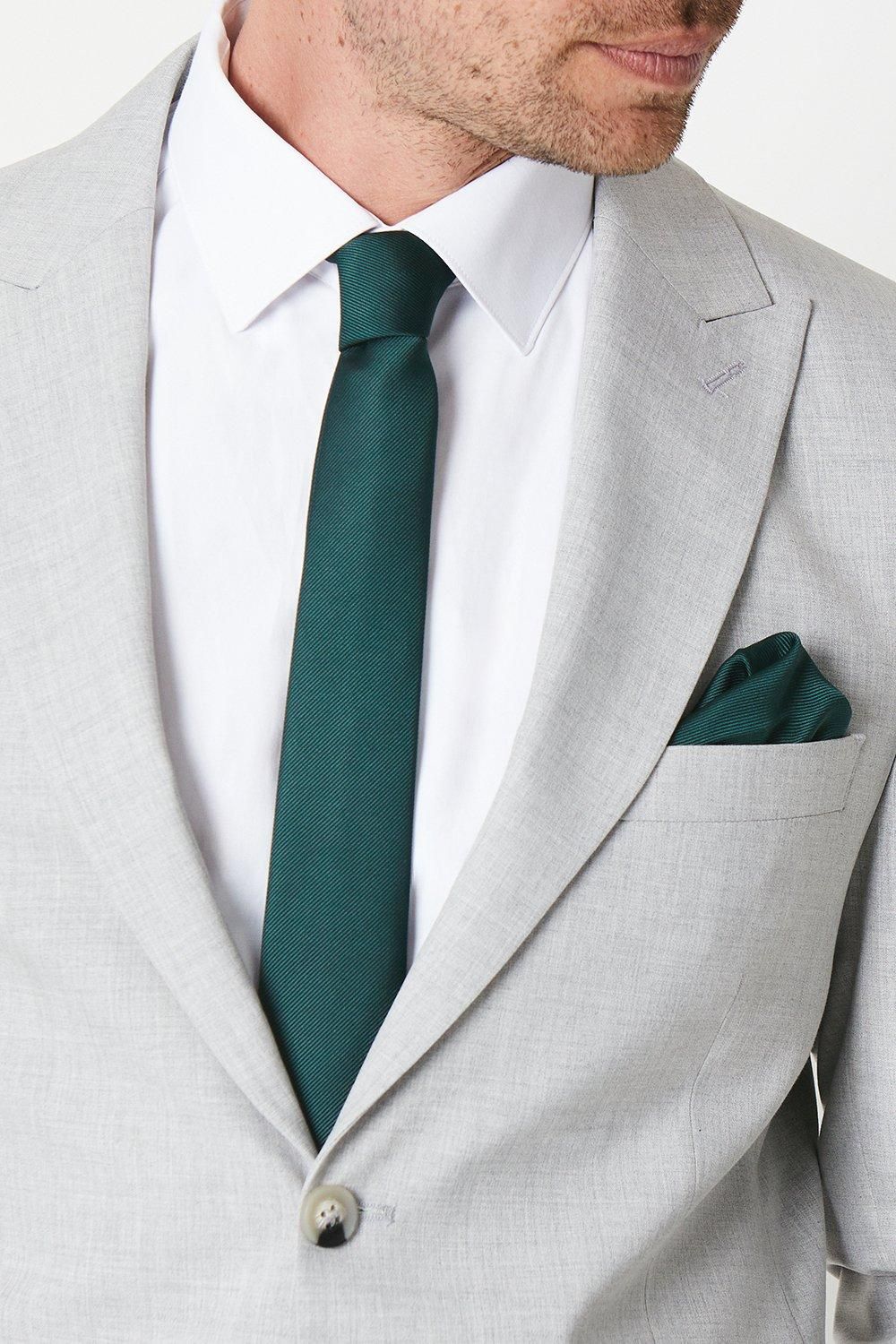 Burton Emerald Tie And Pocket Square