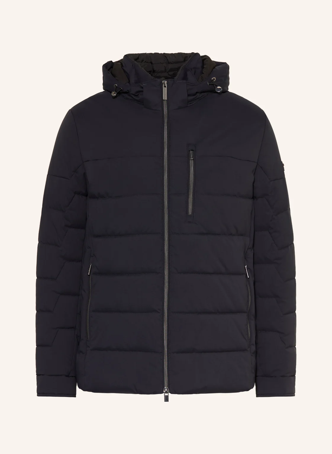 bugatti Steppjacke mit abhnembarer Kapuze