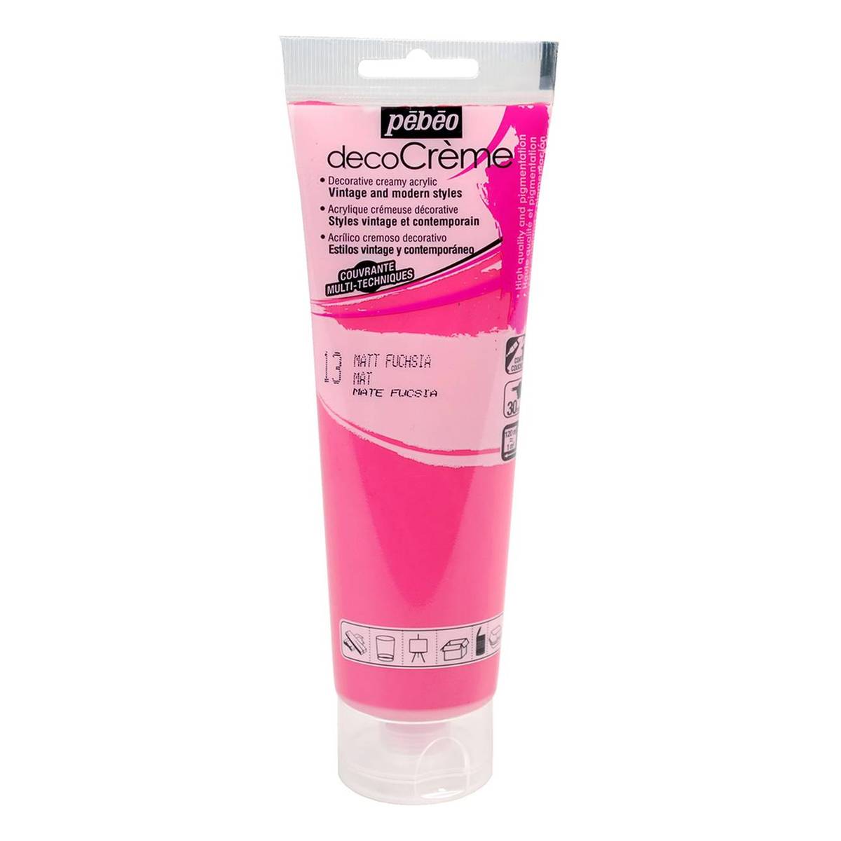Pebeo Fuchsia Deco Creme Paint 120ml