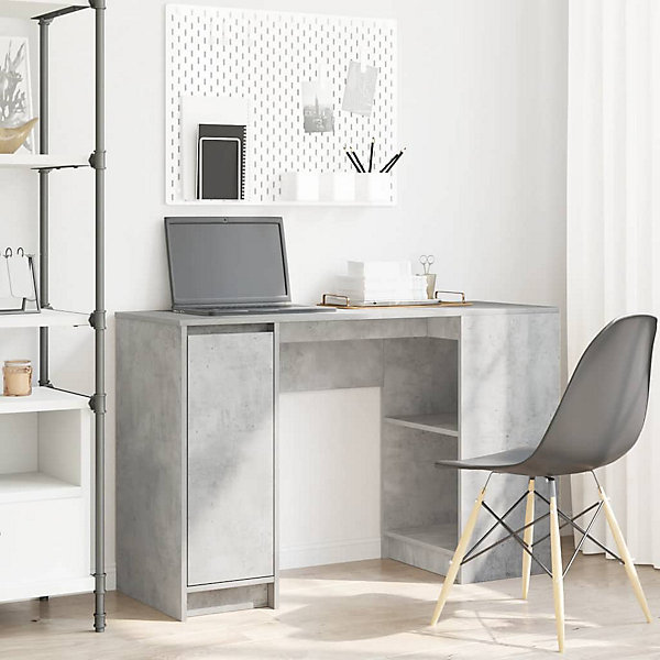 Bureau gris béton 120x42x76 cm bois d'ingénierie vidaXL