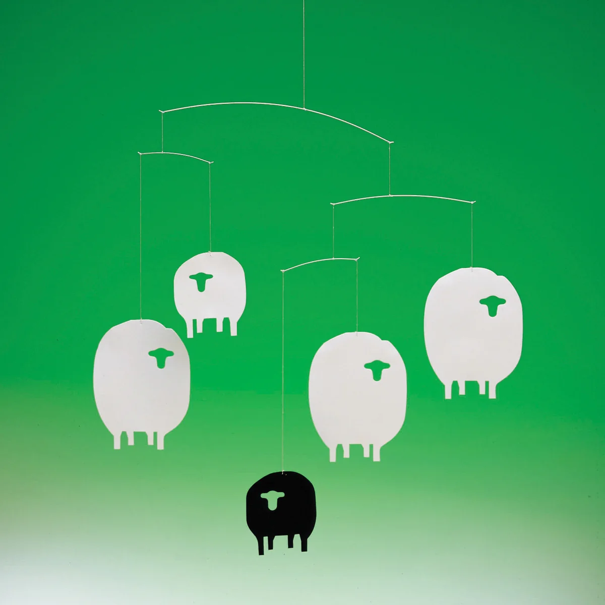 Flensted Mobiles - Schaf Mobile, weiß / schwarz