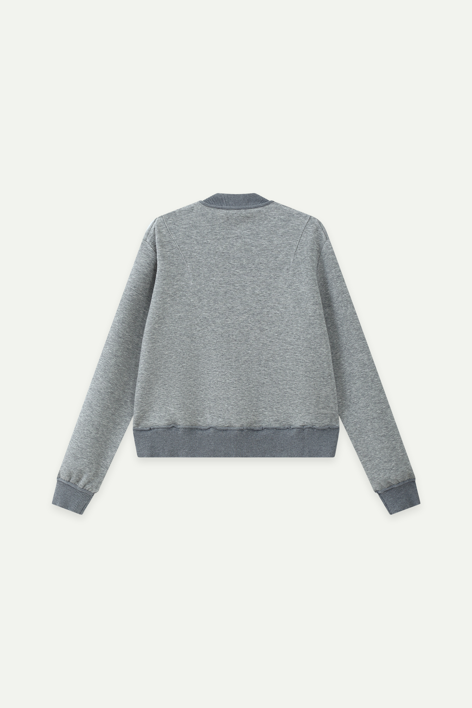 Cropped Button-Up Baseball Sweatshirt