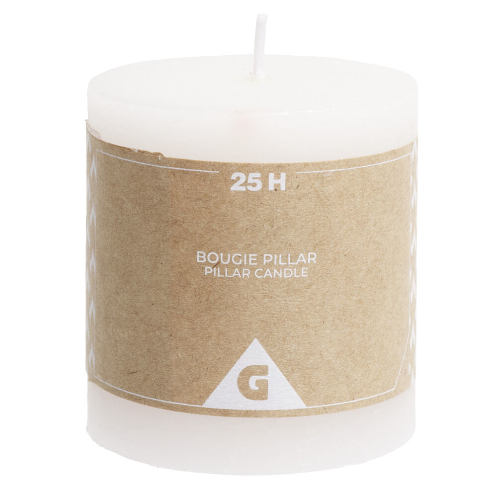 Bougie pillar rose 25H