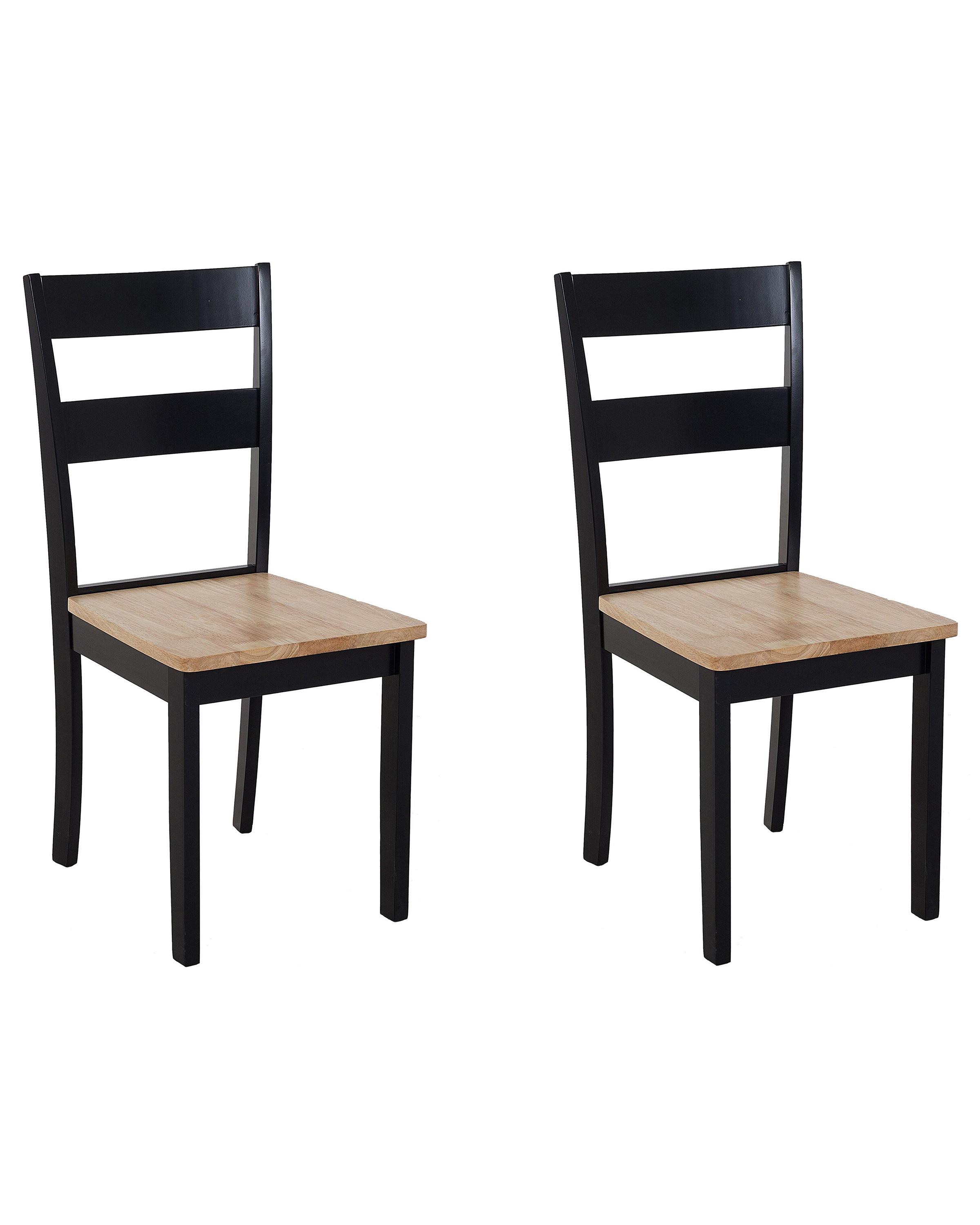 Dining Set GEORGIA Wood Brown/ Black 6 Seater