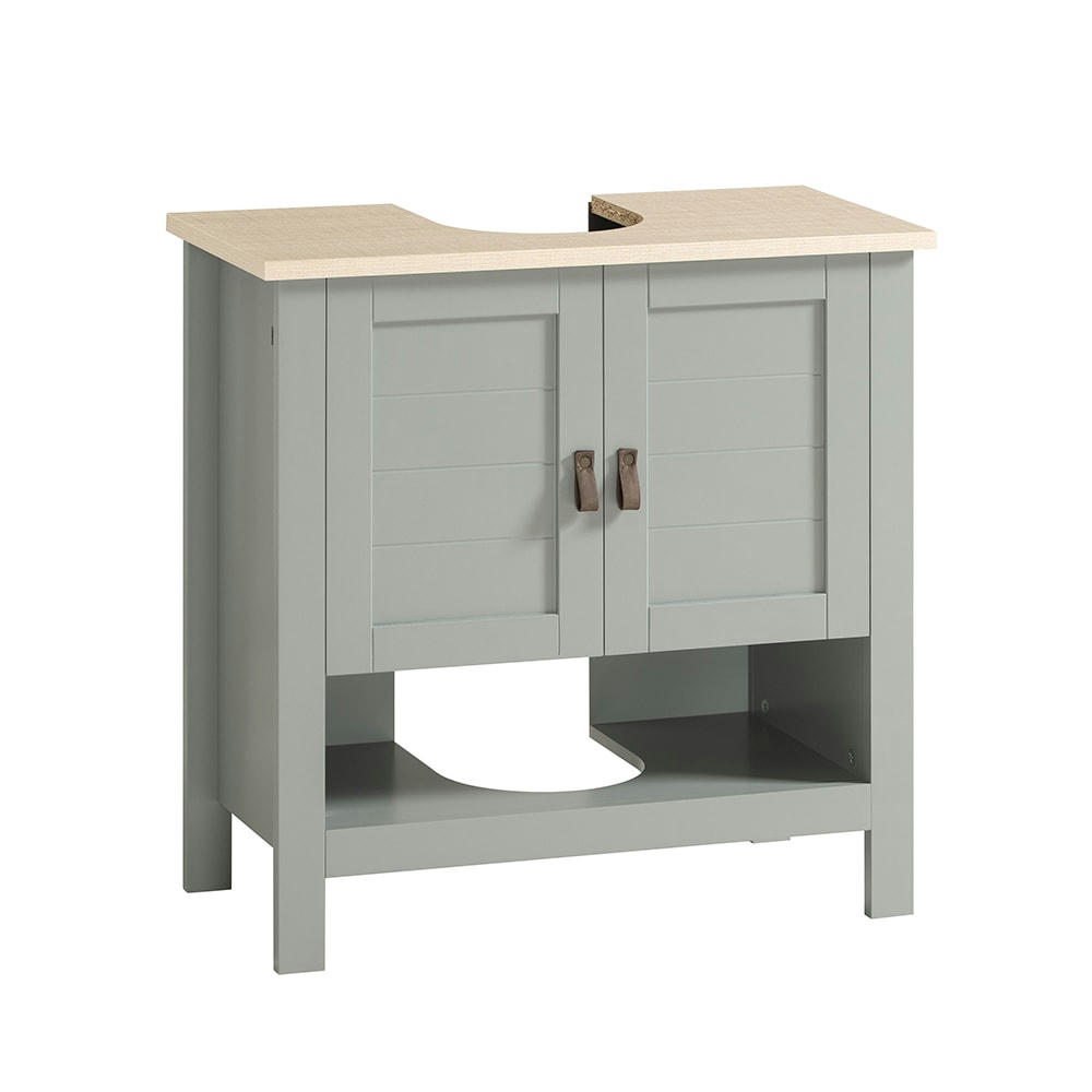 - Meuble sous vasque 2 portes en panneau de particules gris