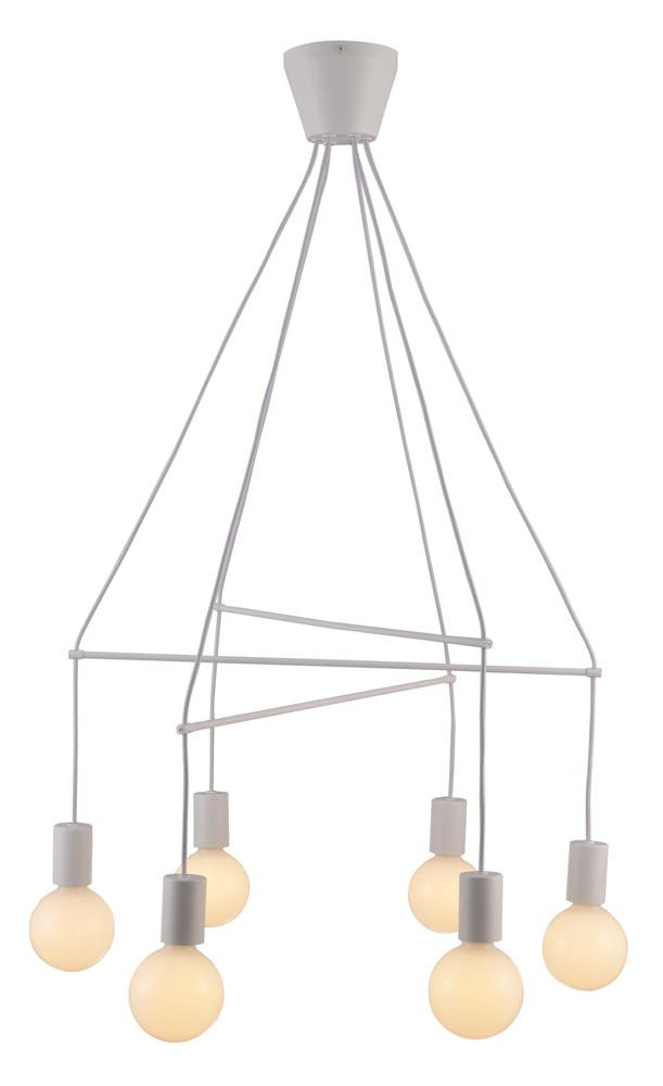 Lampa wisząca ALTO 6x40w e27 biały matowy