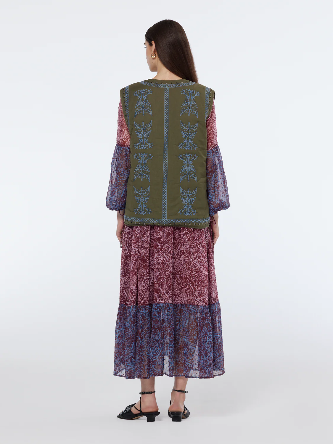 Floral Embroidered Gilet