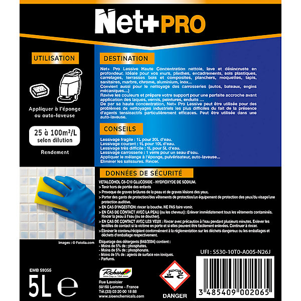 Net  Pro Lessive Haute Concentration - 5 Litres
