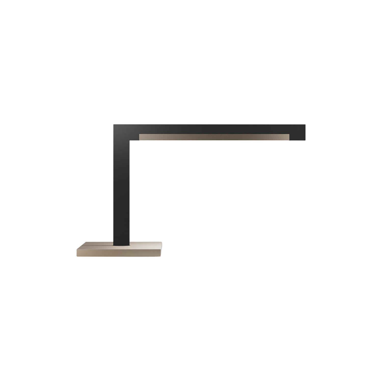 INLAY T2 LINEAR bordlampe, matt black/satin gold