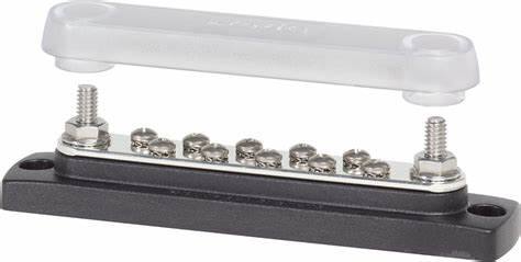 Attwood Blue Sea Systems 10 Gang Bus Bar with Cover