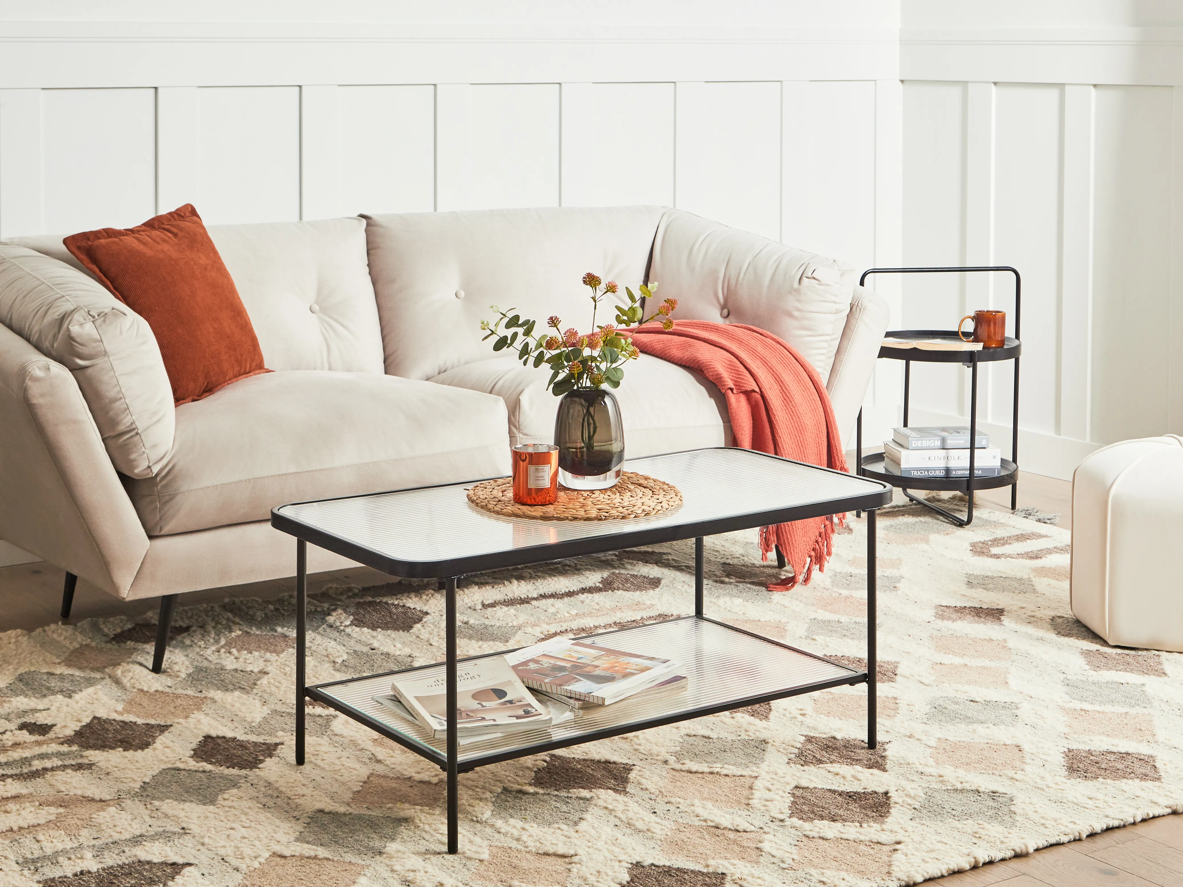 Coffee Table BLAIR Tempered Glass Black