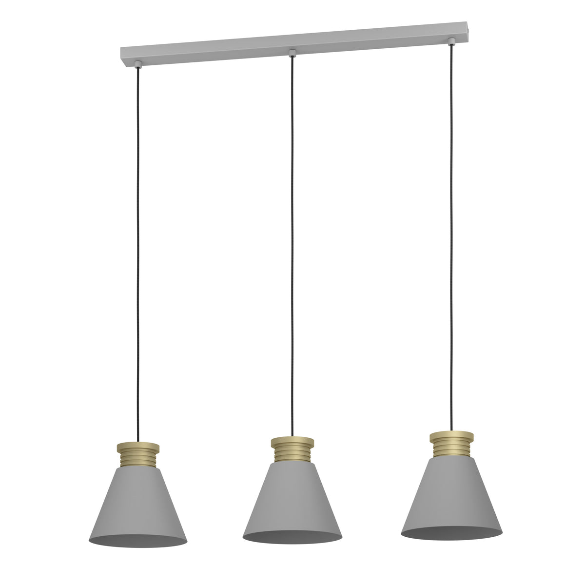 EGLO hanglamp Twicken - e27 - 92 cm - grijs/goud -staal