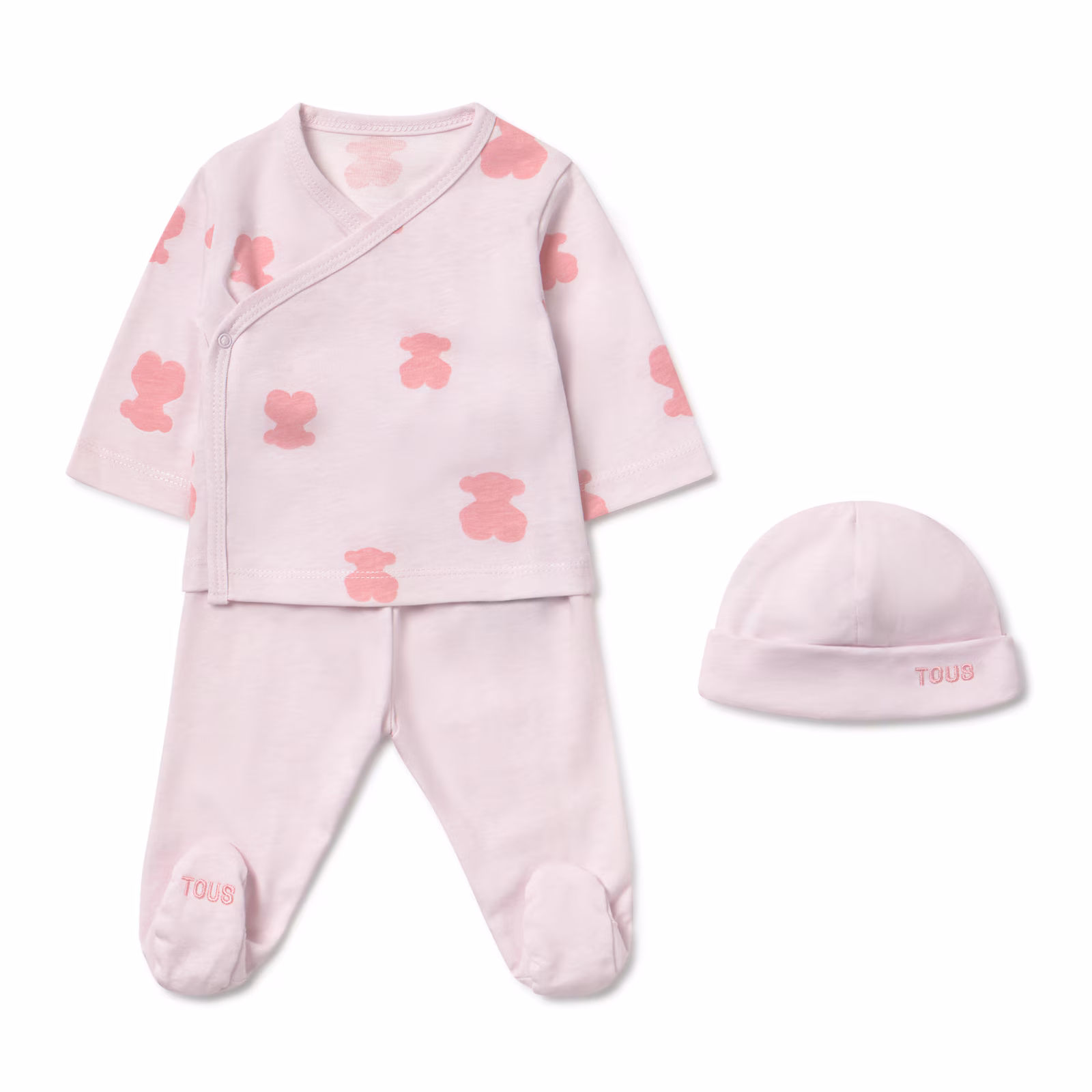 Set de bebé para primera puesta Fluffly rosa