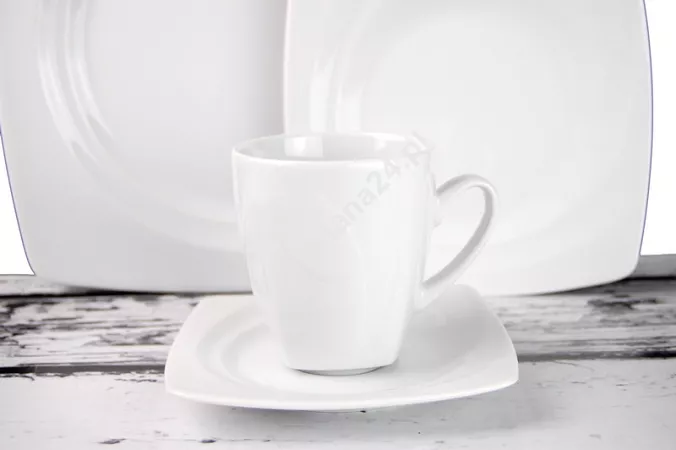 Serwis obiadowo - kawowy na 6 osób (30 el) Lubiana - Celebration biała GIFT BOX