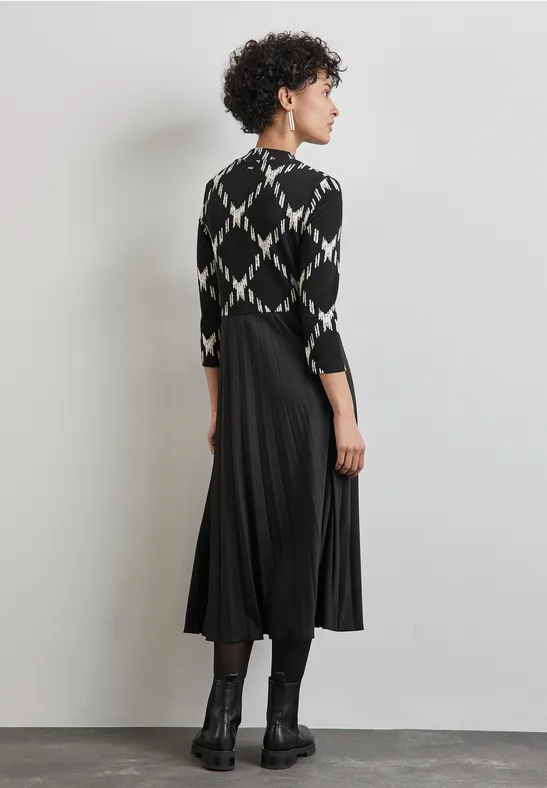 Gemustertes Midi-Kleid