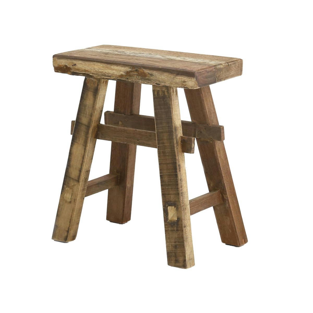 NOLDOR - Tabouret en bois recyclé 50 cm