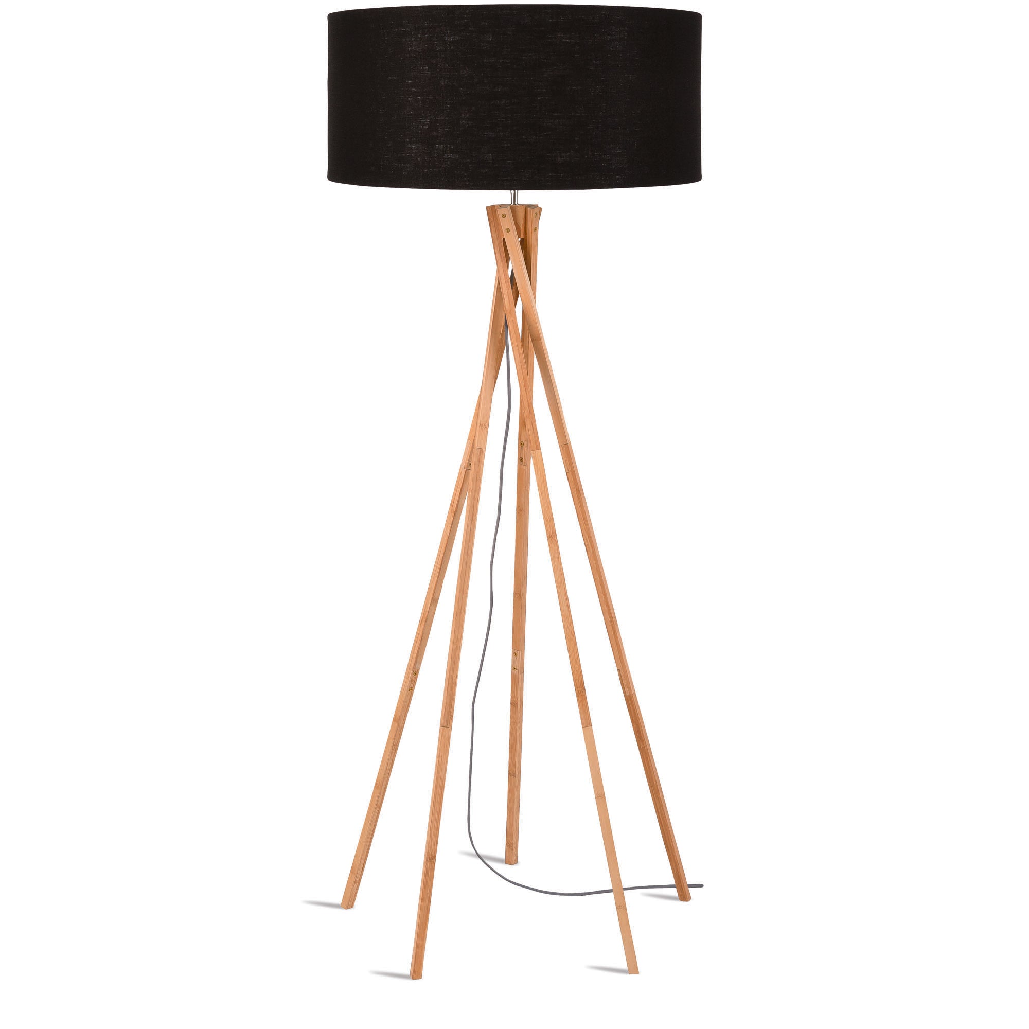GOOD&MOJO vloerlamp Kilimanjaro - zwart - Ø60cm