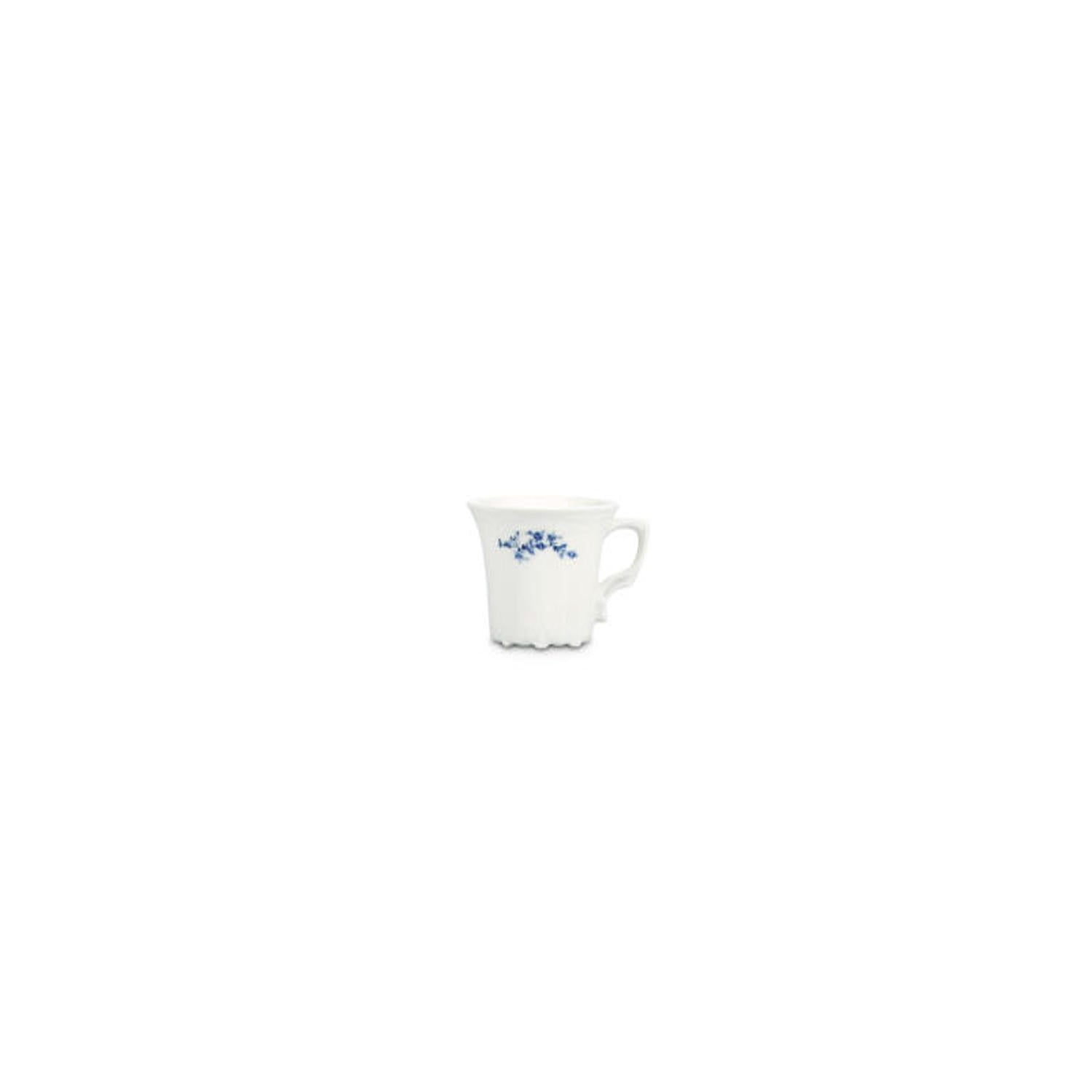 Bonbistro - Mokkakop 11cl blue flower Retro - Set van 6