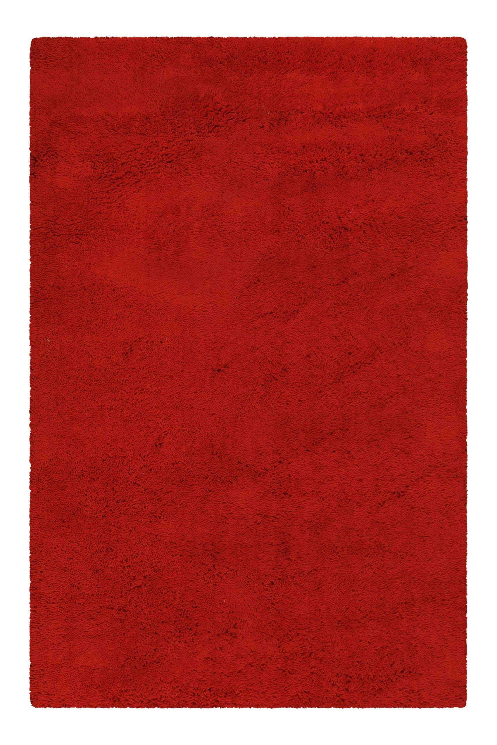 SEATTLE SHAG - Tapis confort moelleux en laine, poils longs rouge 90x160