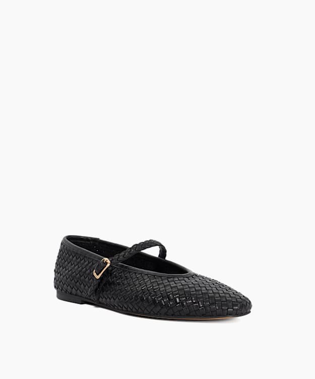 Headliner Black - Wide Fit Square Toe Mary Janes