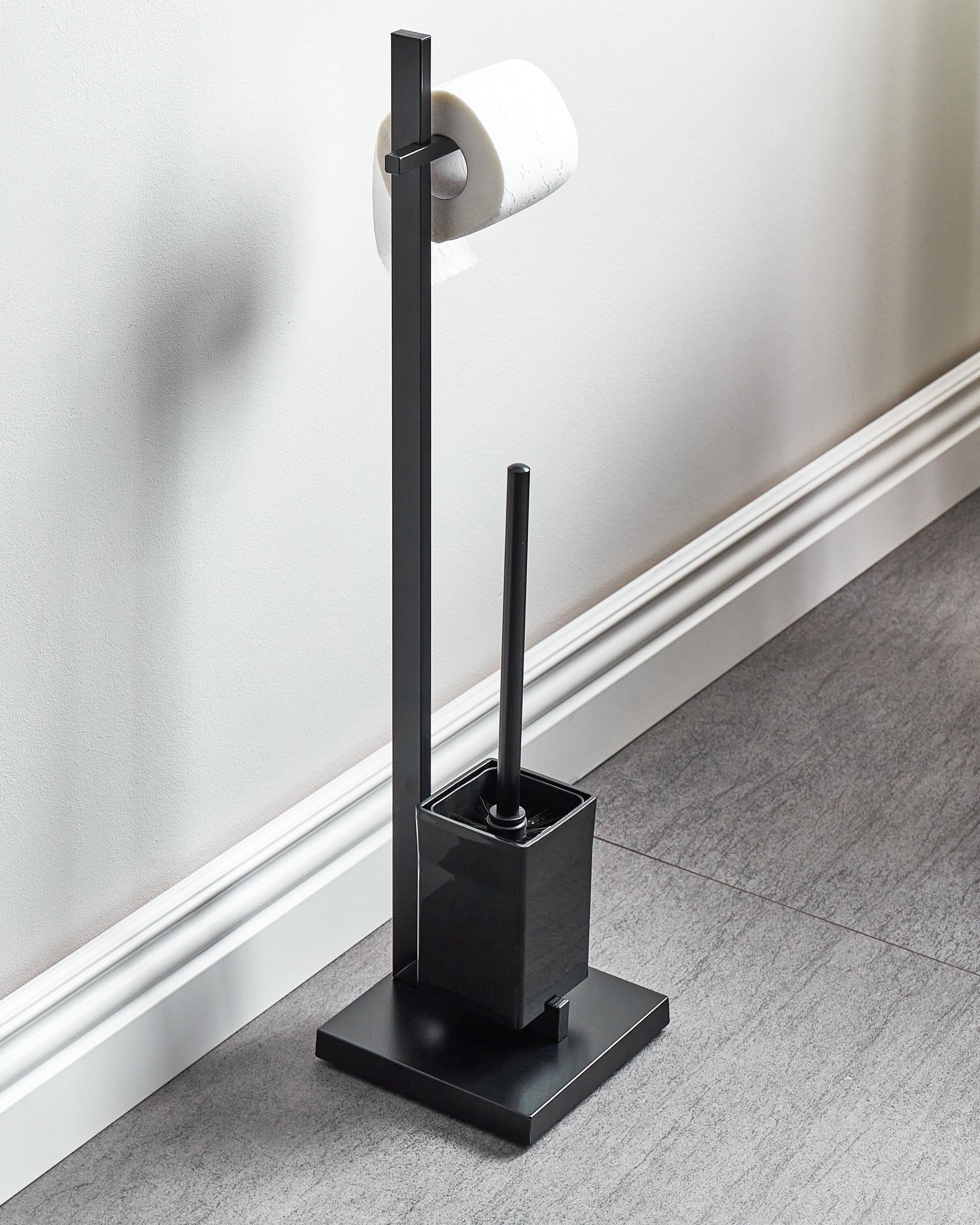 Toilet Roll and Brush Holder ULAPES Metal Black