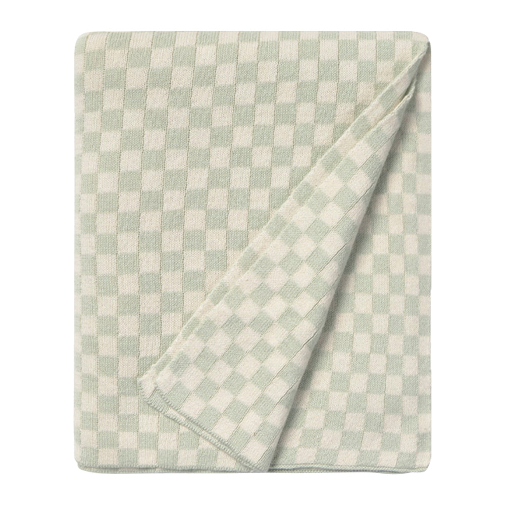 Lorena Canals Tiles Gebreide Plaid 80 x 100 cm - Blauwe Salie