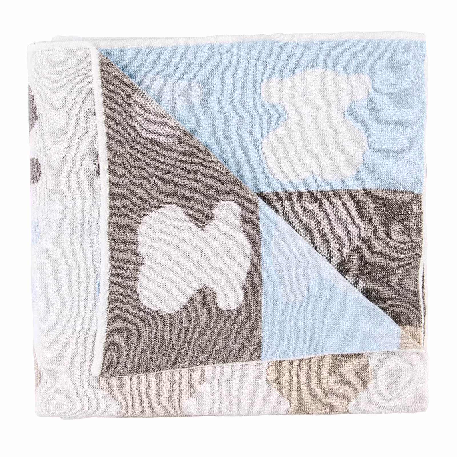 Manta reversible Nilo Azul Celeste