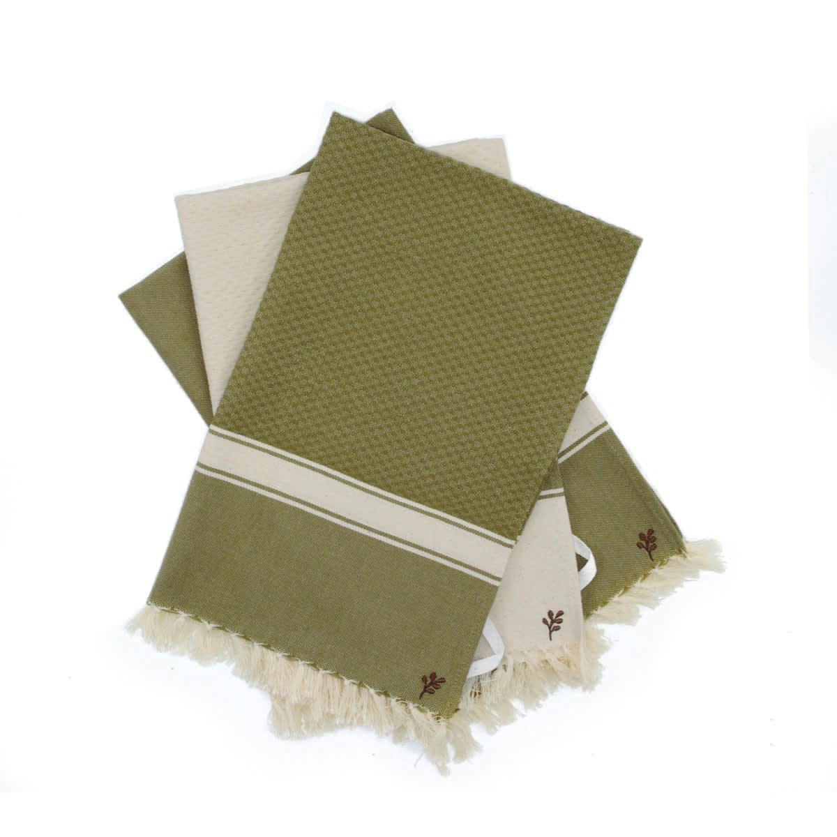 MARSA - Torchons (x3) coton  45x75 tilleul