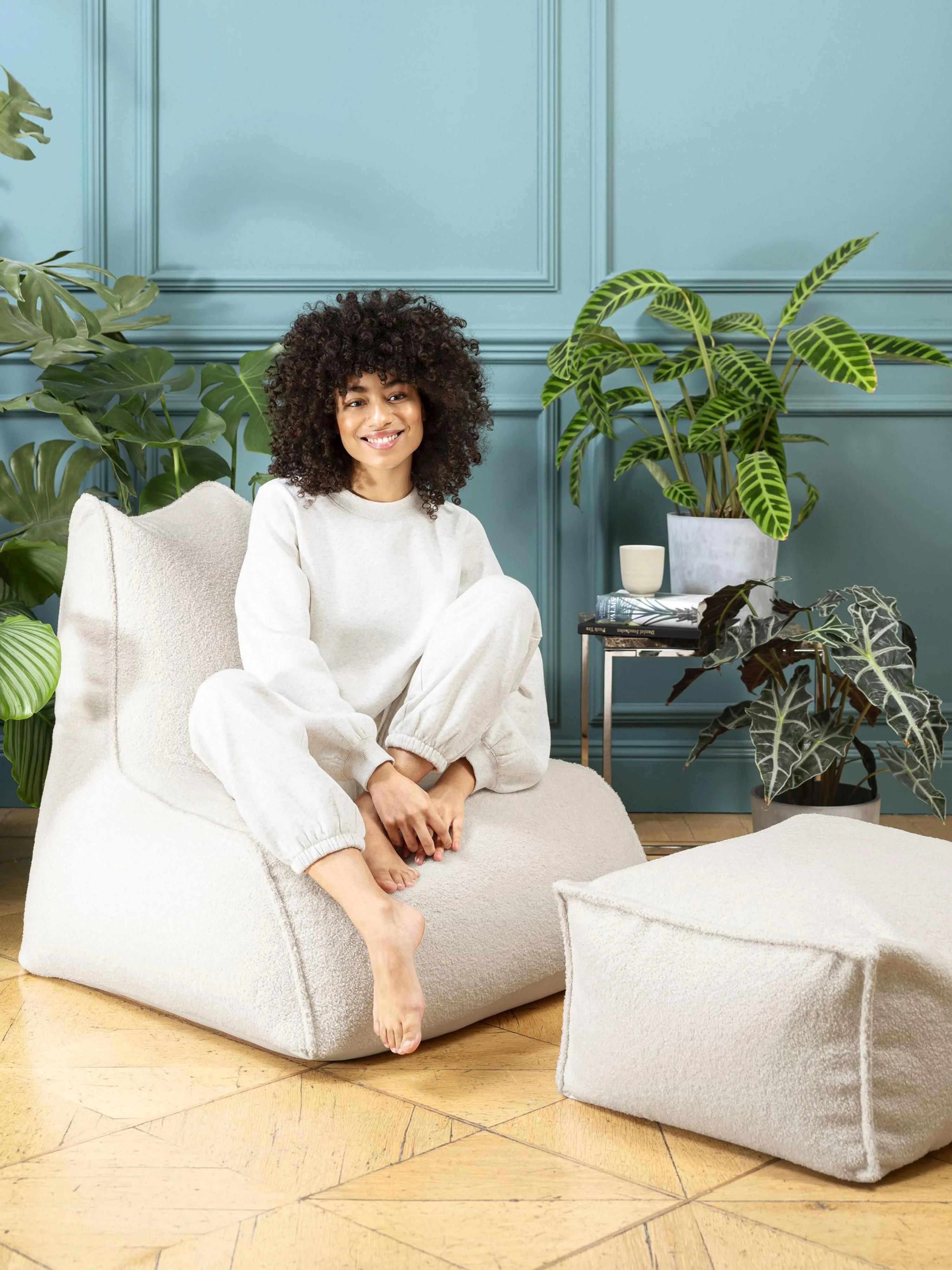 Bouclé-Sitzsack Woolly