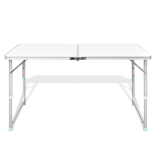 NNEVL Foldable Camping Table Height Adjustable Aluminium 120 x 60 cm