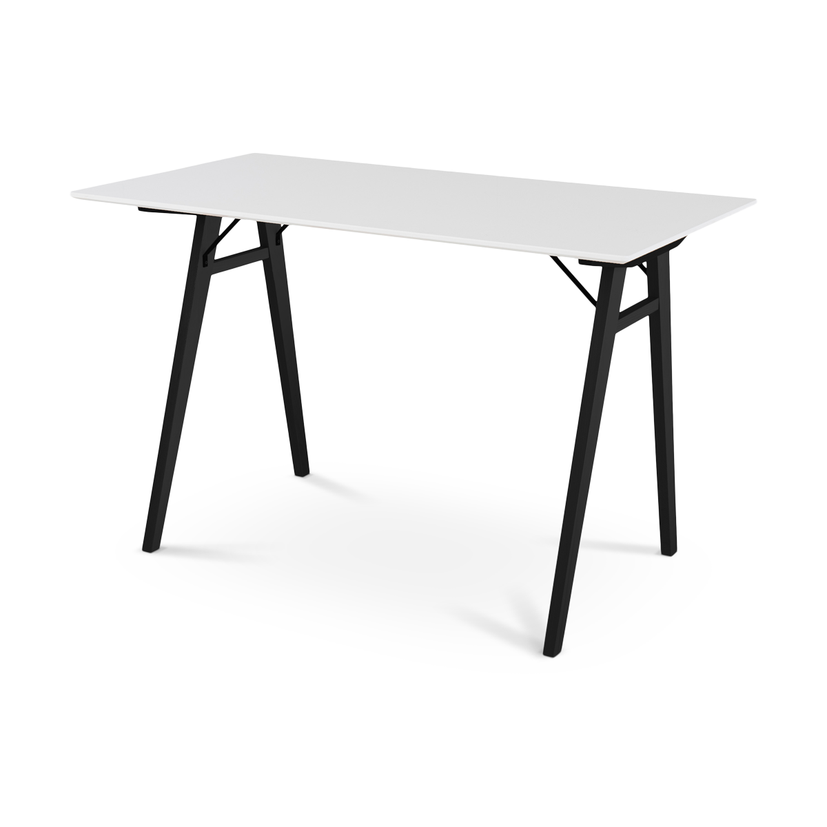 Artichok Rover houten bureau wit - zwart houten onderstel - 120 x 60 cm