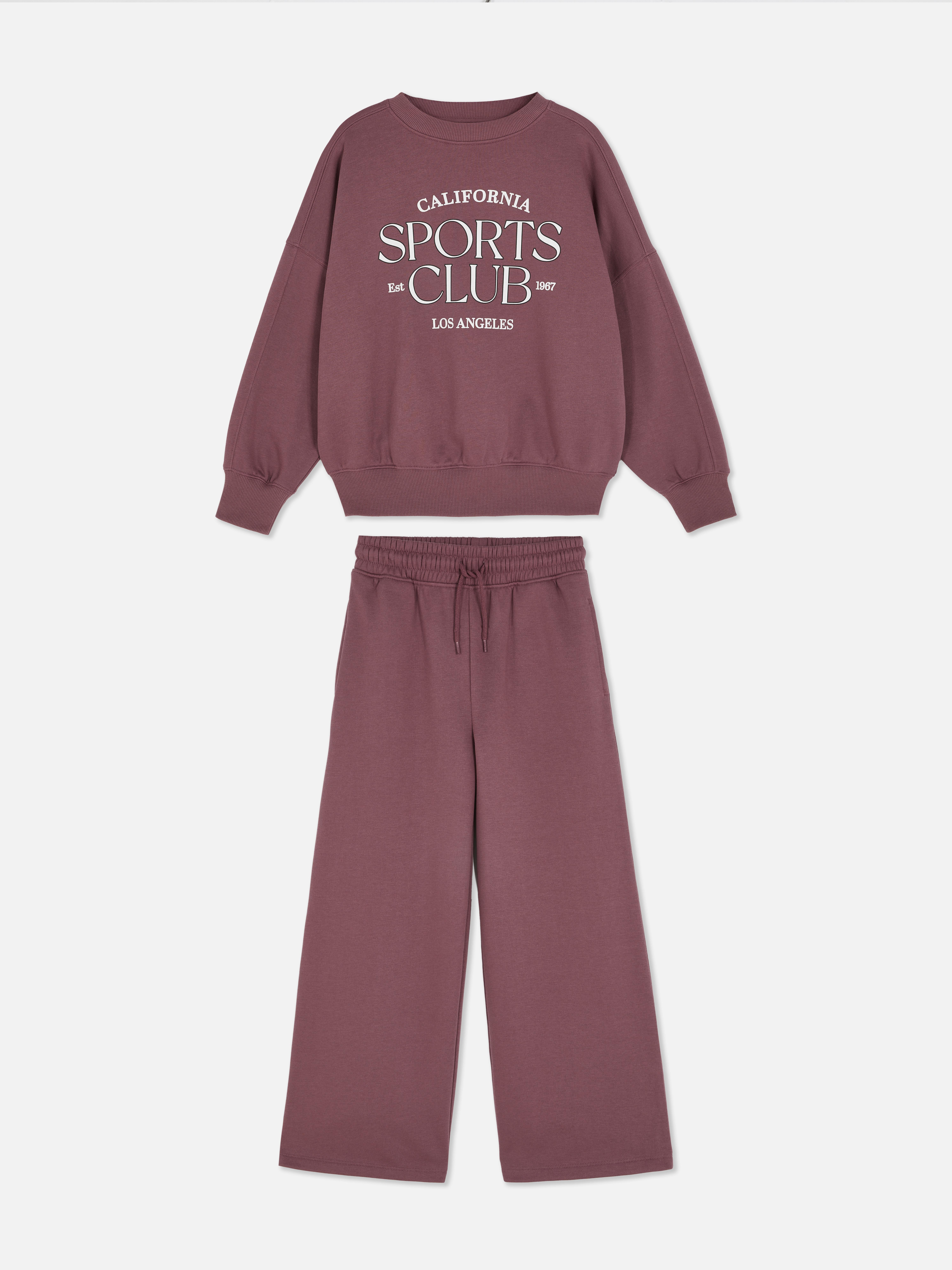 7-15yrs | Sweatshirt and Wide-Leg Joggers Set
