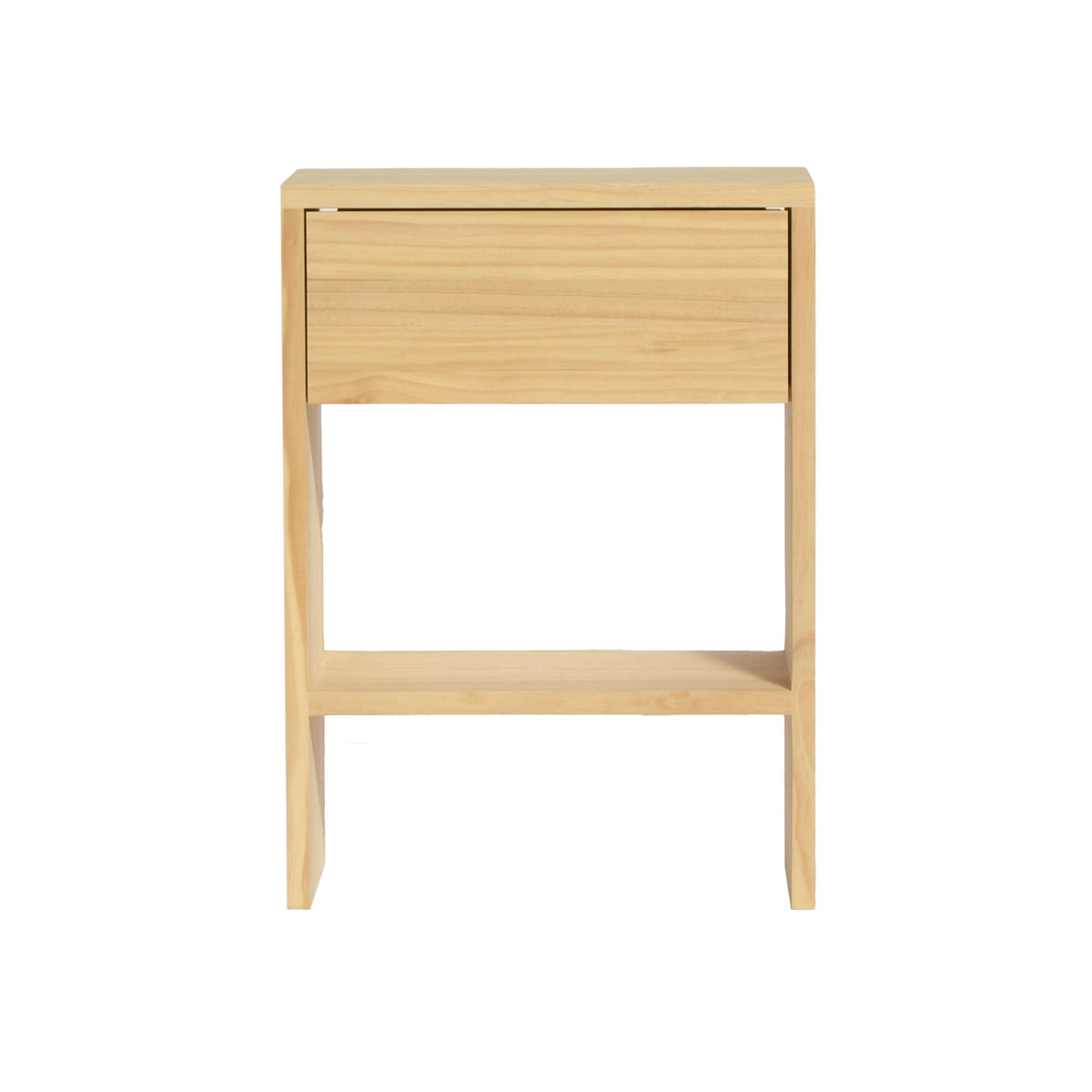 Naan Furniture Nachtkastje Tabarca - Gelakt massief hout - Natuurlijk - 40 cm