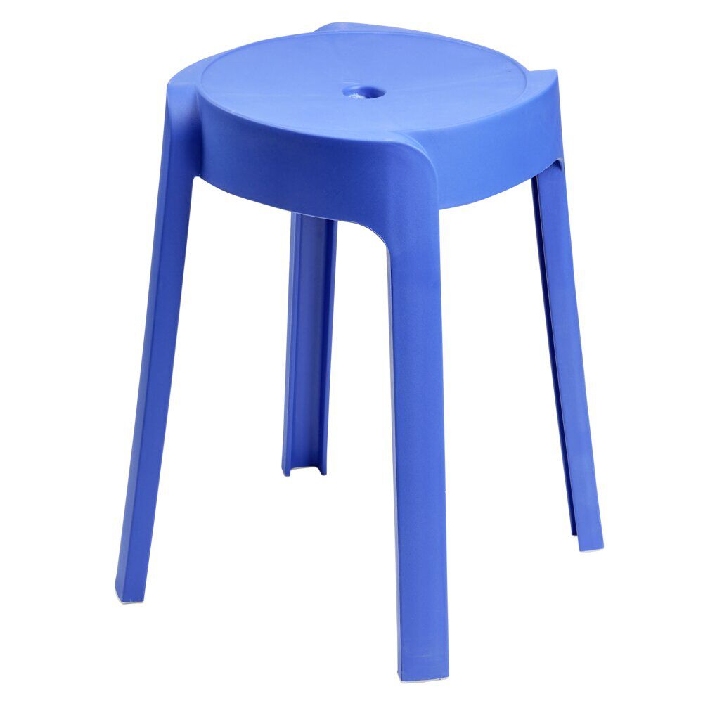 Tabouret plastique rond Firsty bleu Ø27xH45cm