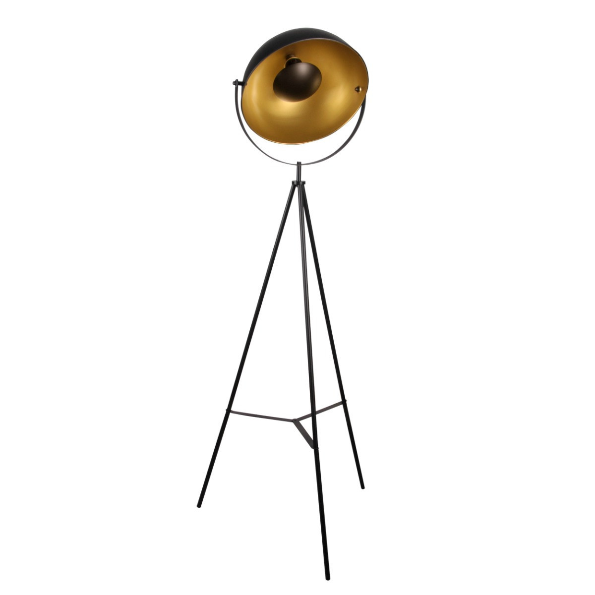 Lampa podłogowa czarno-złota Matylda 1xE27x20W wym:164x70x70cm Polux
