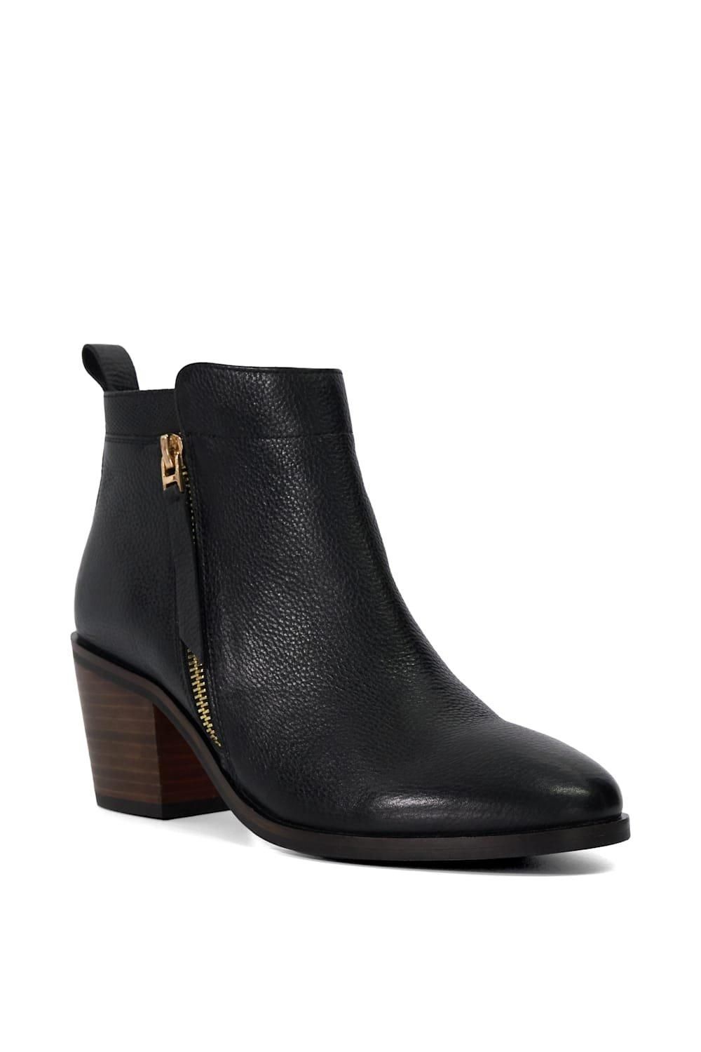 Dune London Wide Fit 'Paicing' Leather Ankle Boots