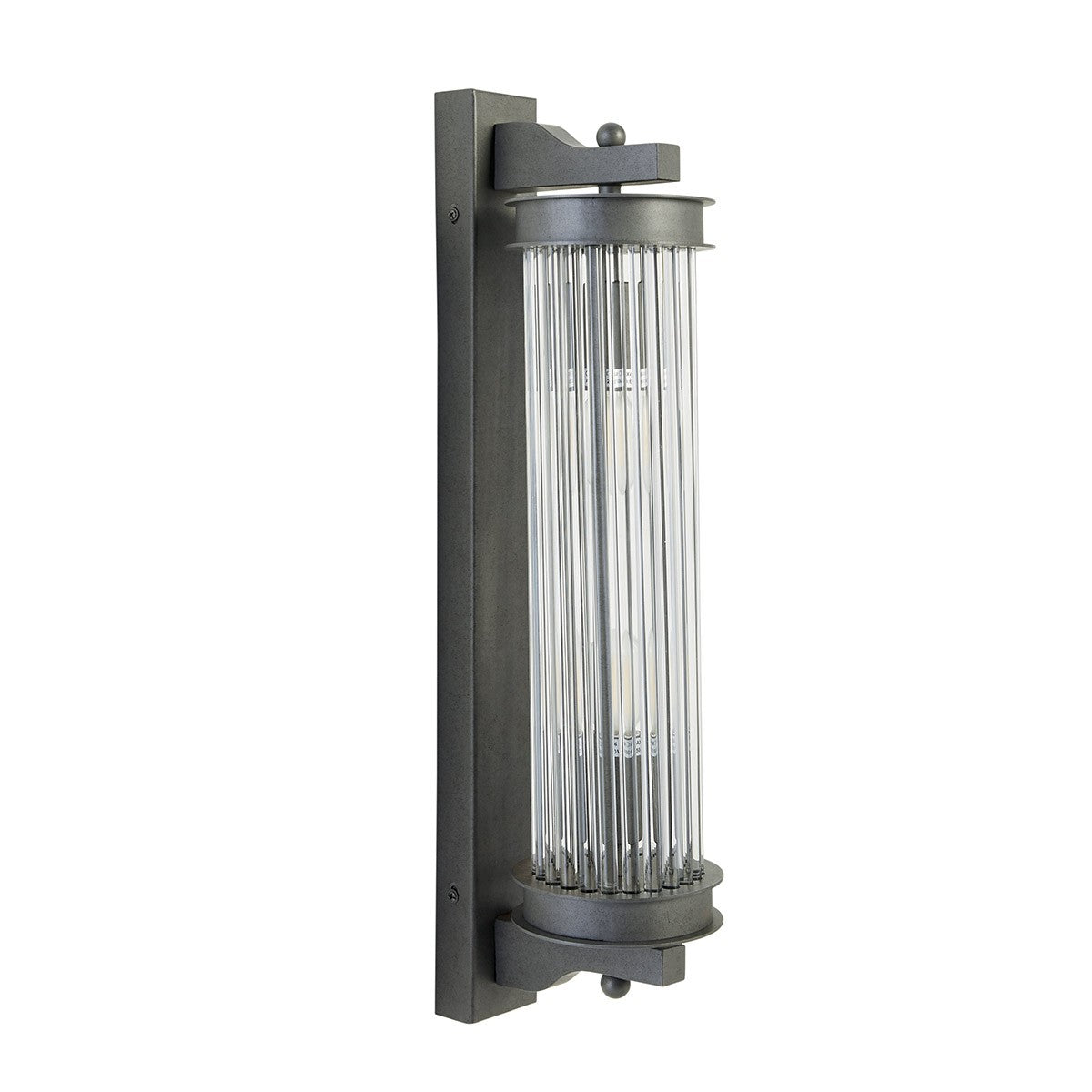 Signature - Wandlamp glazen buis - Grijs - 12x0x55 cm