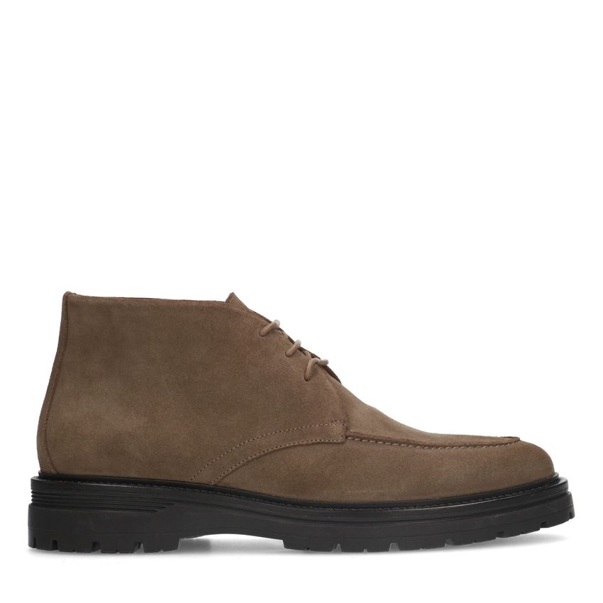 Manfield Taupe suède veterboots