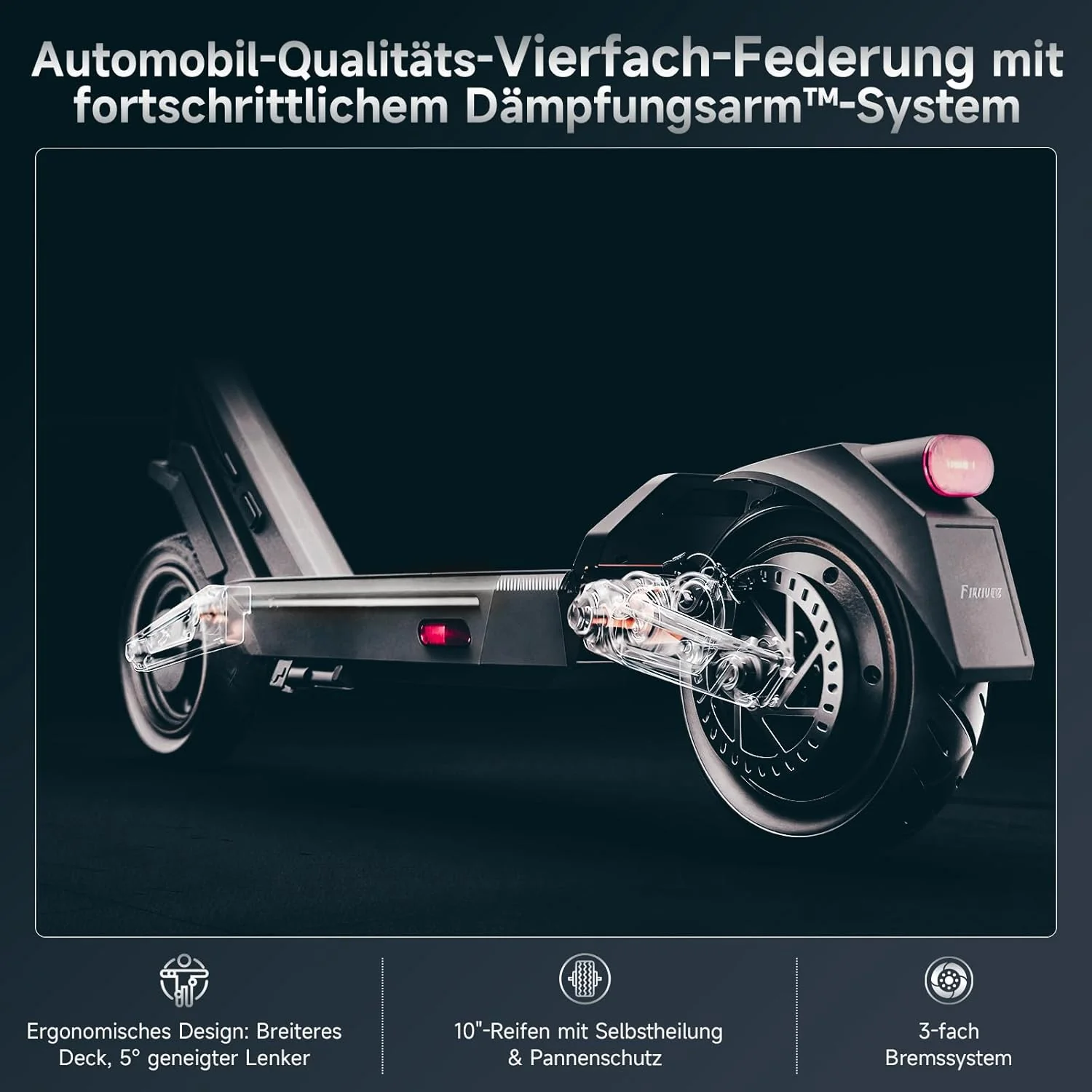 NAVEE ST3 Electric Scooter｜Damping Arm™ Suspension｜37.3miles Eco-range｜1000W