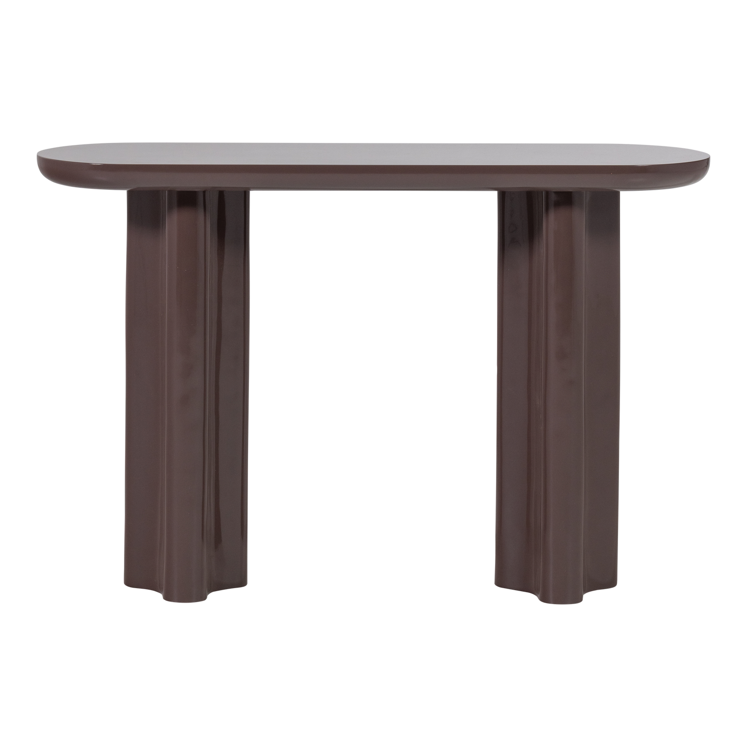 WOOOD bijzettafel Evara - Hout - Hoogglans Donkerbruin - 80x120x35