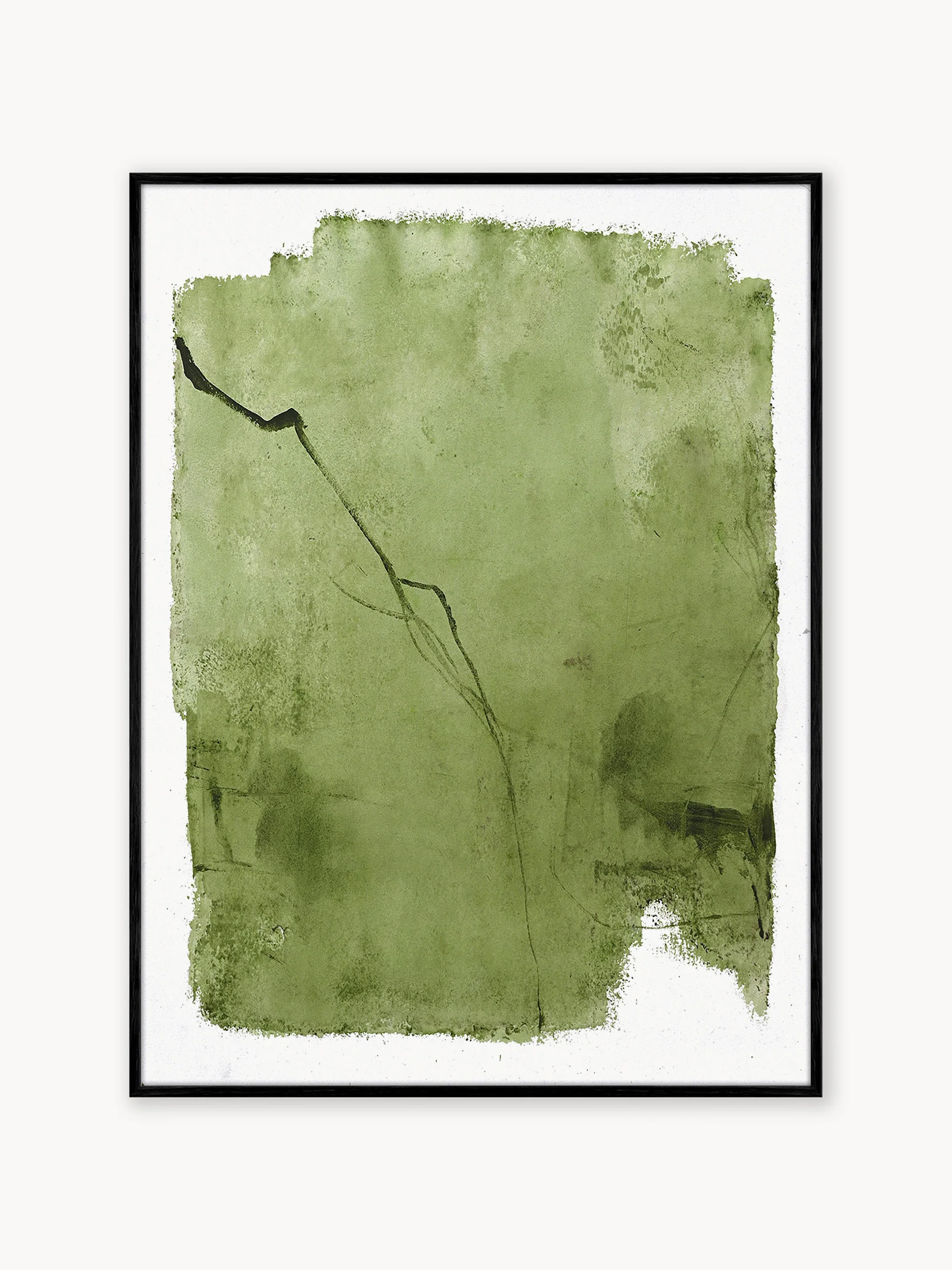 Handgemaltes Leinwandbild Green Layer