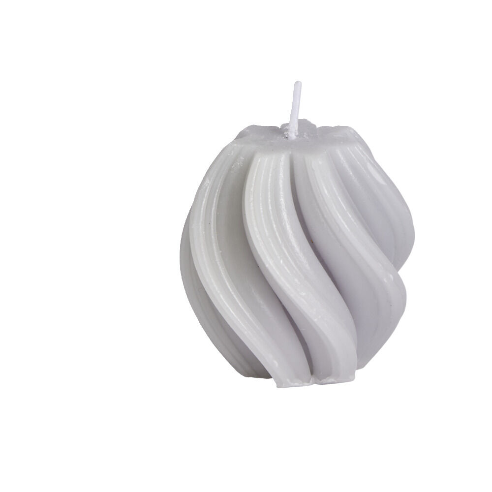 Bougie design vague 6x6xH6cm