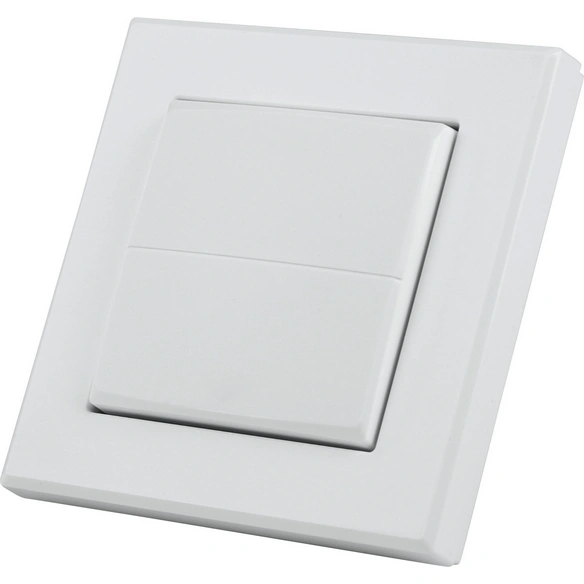 Lichtschalter, BxHxT: 86 x 86 x 16 mm, weiß