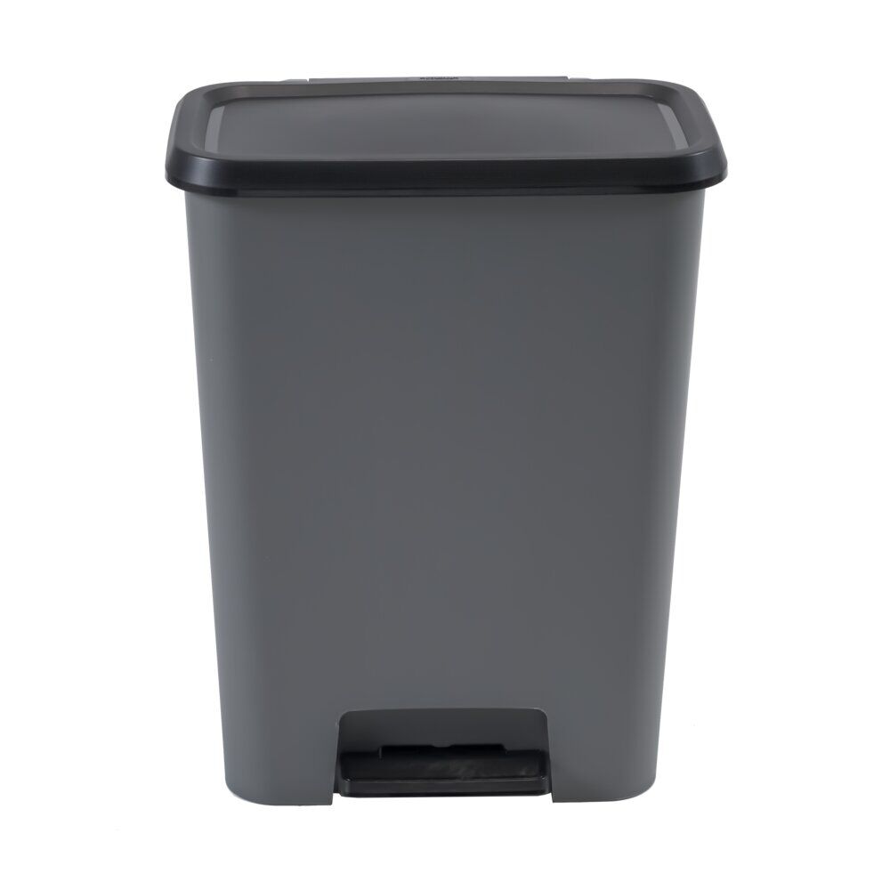 Poubelle à pédale plastique gris 50L