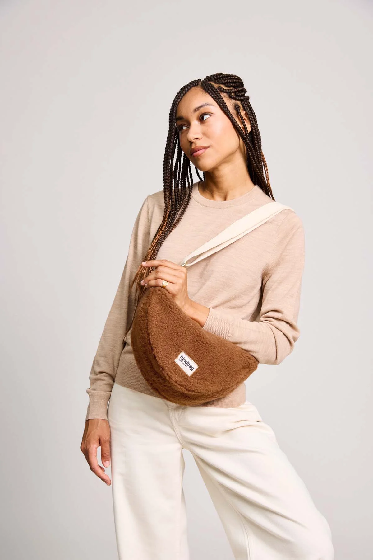 Sac banane Andrea Teddy Brun