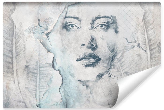 Fototapeta Portret Kobiety Na Betonie 90x60cm