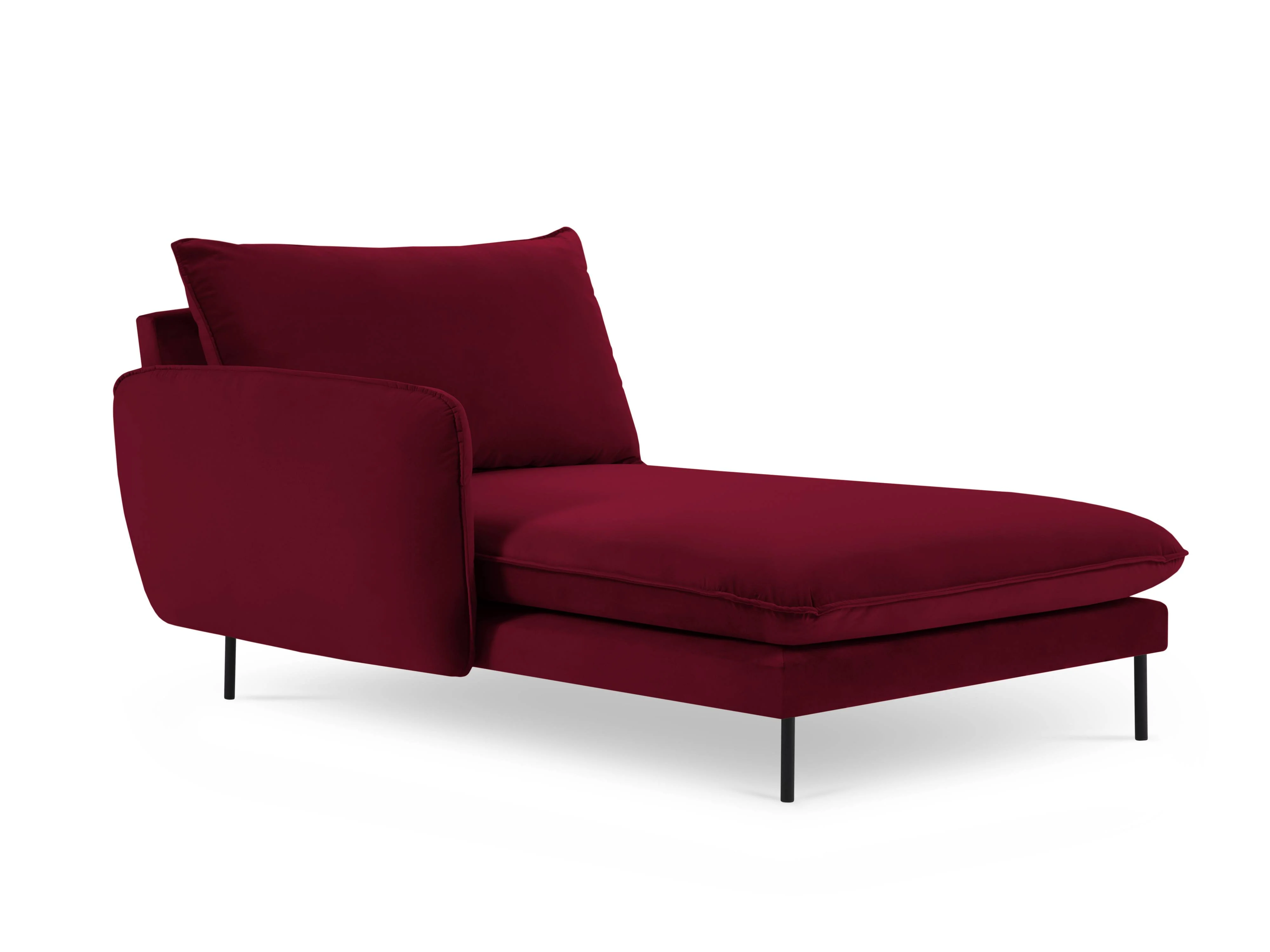 Chaise longue Vienna links velvet