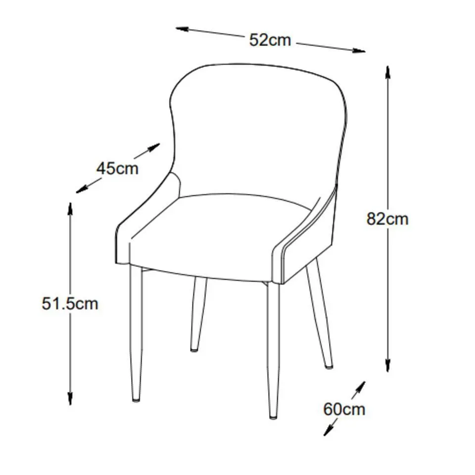 Nordic Home - Safa eetkamerstoel boucl&eacute; - grijs